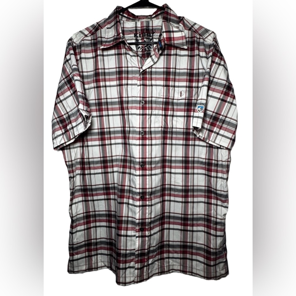 KÜHL Plaid Outdoor Hiking Button Up Shirt Large